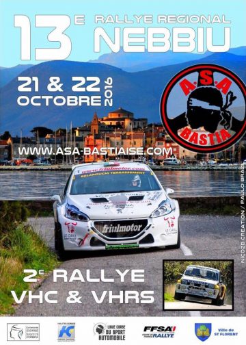 Affiche Rallye du Nebbiu - Saint-Florent 2016