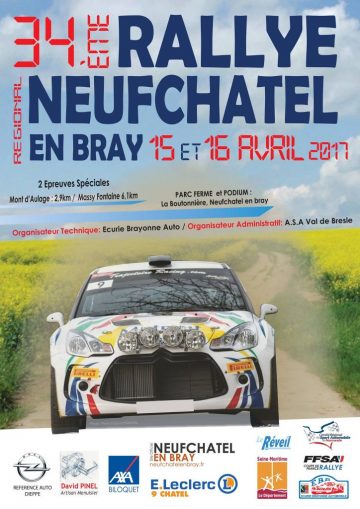 Affiche Rallye de Neufchâtel-en-Bray 2017