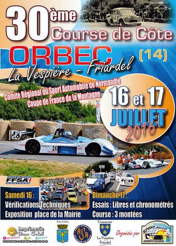 Course de Côte d’Orbec Friardel 2016