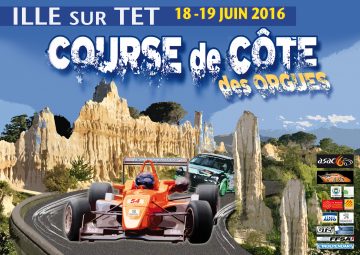 Affiche Course de Côte des Orgues - Ille-sur-Têt 2016