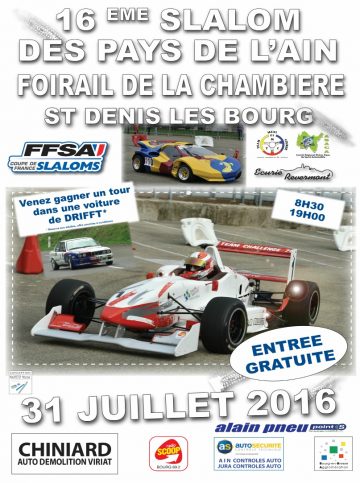 Affiche Slalom des Pays de l'Ain 2016