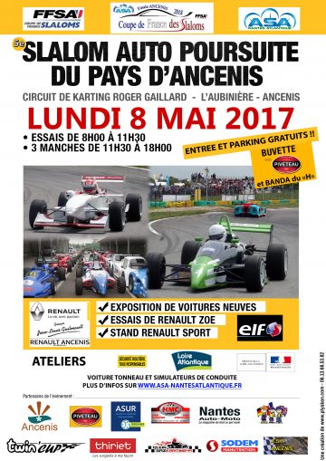 Affiche Slalom du Pays d'Ancenis 2017