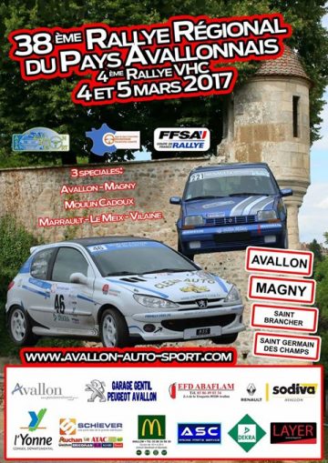 Affiche Rallye du Pays Avallonnais 2017