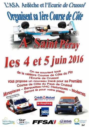 Affiche Course de Côte du Pays de Crussol 2016