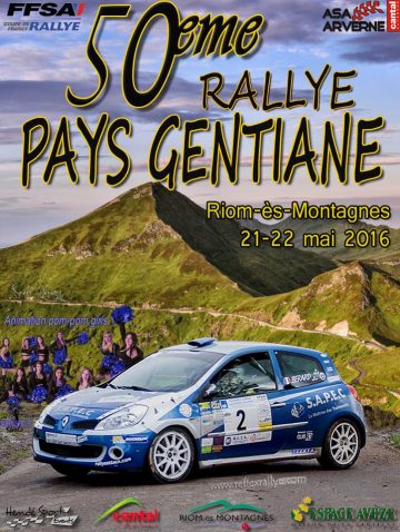 Affiche Rallye du Pays Gentiane 2016
