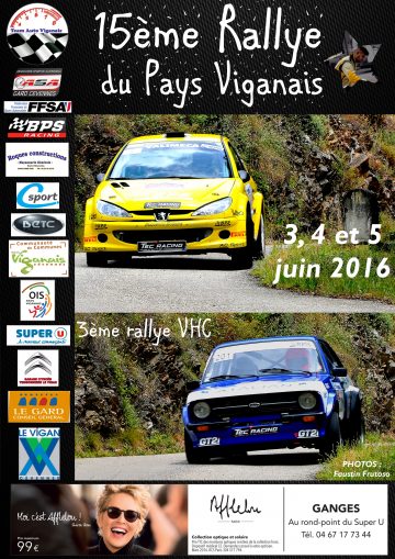 Affiche Rallye du Pays Viganais 2016
