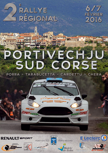 Affiche Rallye Portivechju - Sud Corse 2016
