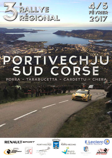 Affiche Rallye Portivechju - Sud Corse 2017