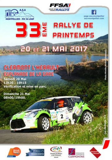Affiche Rallye de Printemps - Clermont-l'Hérault 2017