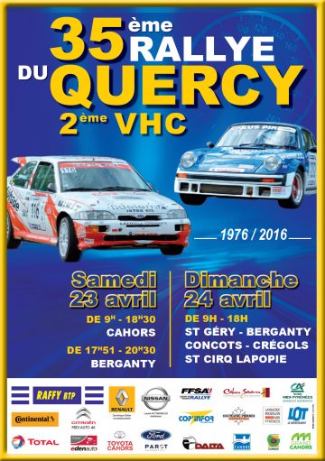 Affiche Rallye du Quercy 2016