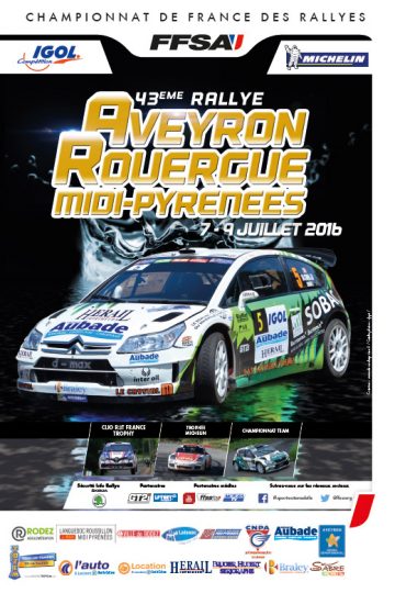 Affiche Rallye du Rouergue 2016