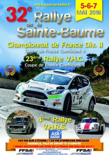 Affiche Affiche Rallye de la Sainte-Baume 2016