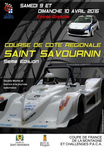Affiche Course de Côte de Saint-Savournin 2016