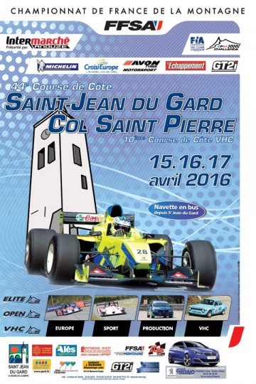 Affiche Course de Côte de Saint-Jean-du-Gard 2016