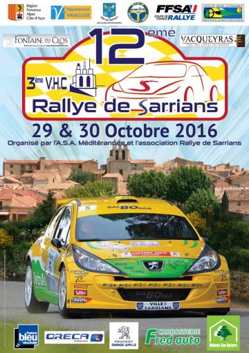 Affiche Rallye de Sarrians 2016