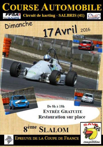 Affiche Slalom du SAVI Compétition 2016