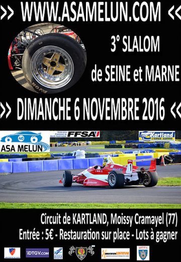 Affiche Slalom de Seine et Marne 2016