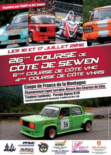 Affiche Course de Côte de Sewen 2016