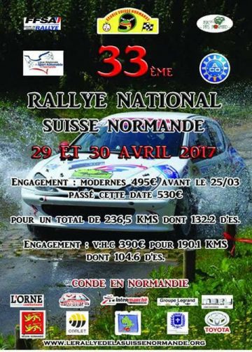 Affiche Rallye Suisse Normande 2017
