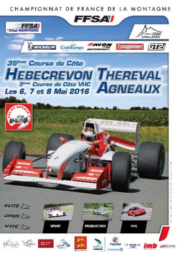 Affiche Course de Côte des Teurses d'Hébécrevon Agneaux 2016