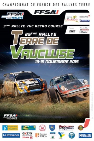 Affiche Rallye Terre de Vaucluse 2015