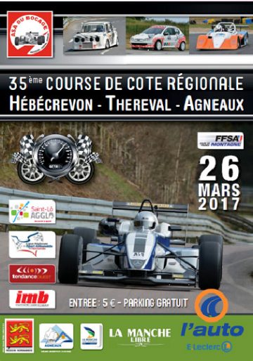 Affiche Course de Côte de Thèreval Agneaux 2017
