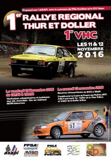 Affiche Rallye Thur et Doller 2016