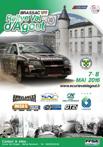 Affiche Rallye du Val d’Agout 2016