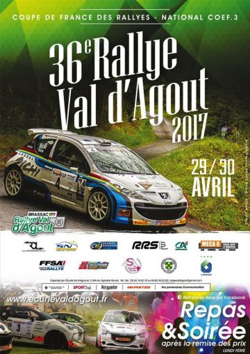Affiche Rallye du Val d'Agout 2017