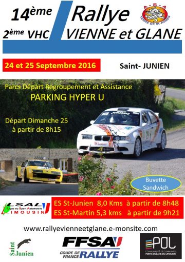 Affiche Rallye Vienne et Glane 2016