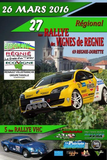 Afiche Rallye des Vignes de Régnié 2016
