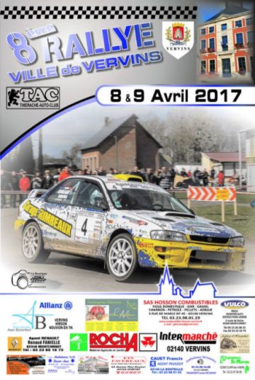 Affiche Rallye Ville de Vervins 2017
