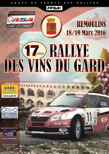 Affiche Rallye des Vins du Gard 2016