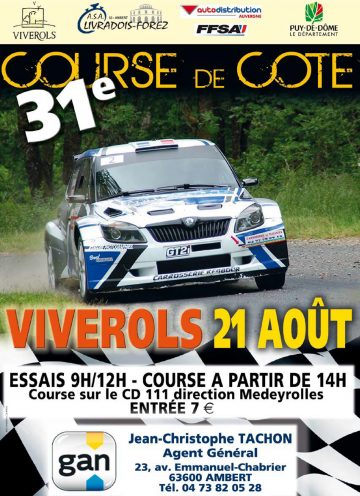Affiche Course de Côte de Viverols 2016