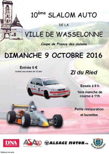 Affiche Slalom de Wasselonne 2016